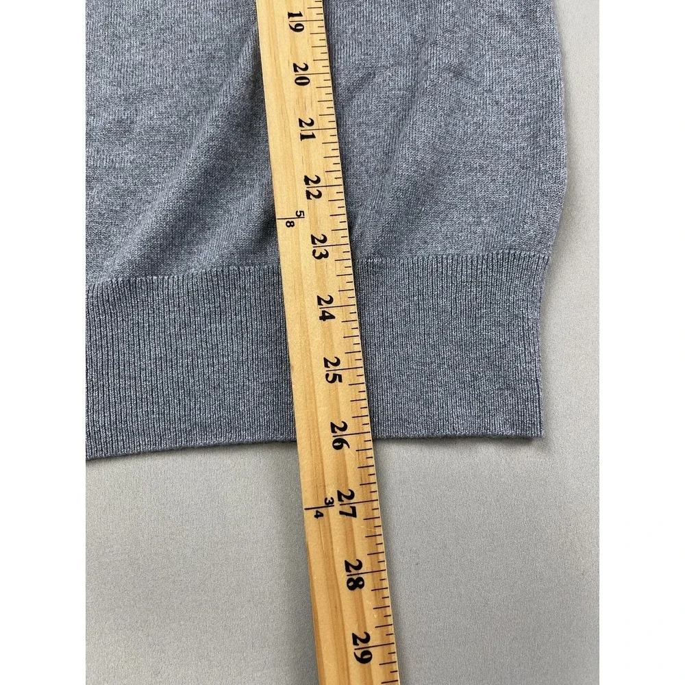 Banana‎ Republic Men's M Luxury Blend Silk Cotton Cashmere V-Neck Sweater blue